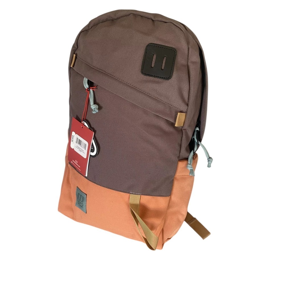 Topo Designs Daypack Classic 20L, Coral/Peppercorn – Water-Resistant Backpack - Picture 6 of 6
